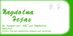 magdolna hejas business card